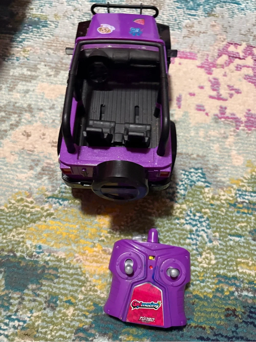 Girlmazing Remote Control Purple Jeep Toy